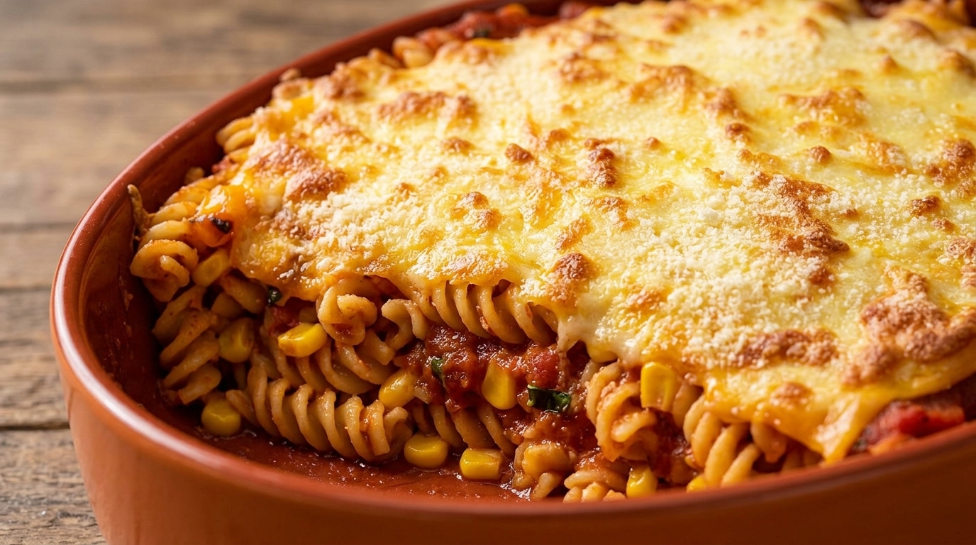 Gratin de fusillis aux trois fromages