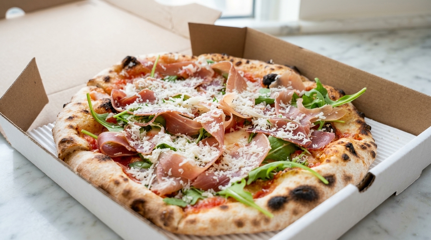 Pizza jambon de Parme et roquette (Pizza Prosciutto e Rucola)