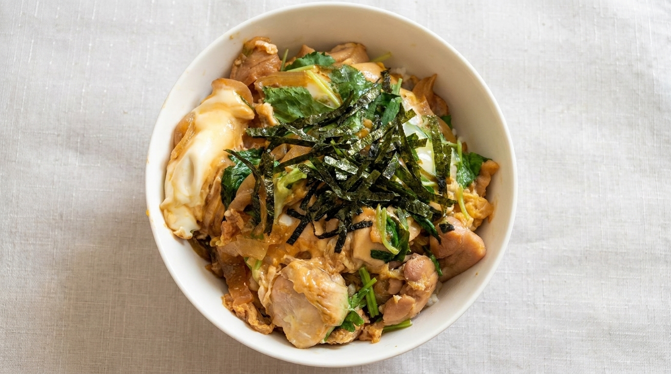 Oyakodon classique (Bol de riz au poulet et à l'œuf)