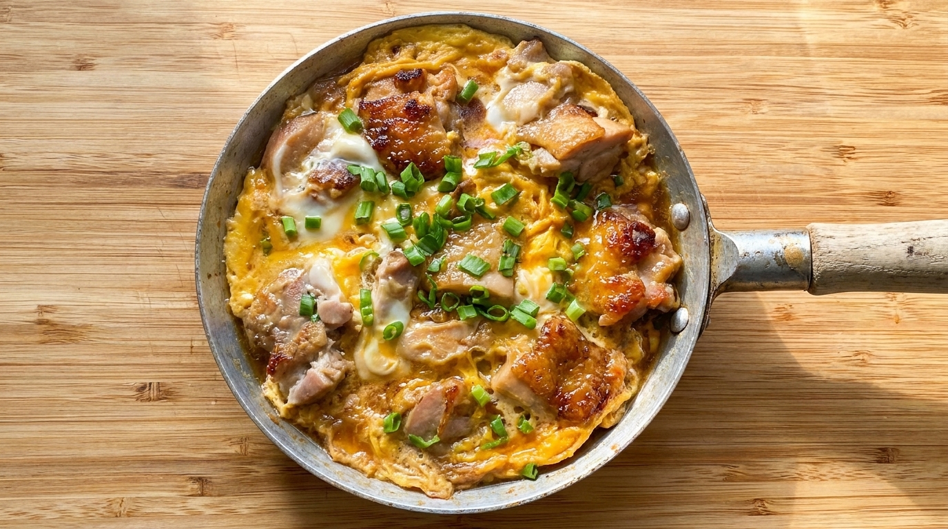 Oyakodon Savoureux à la Poêle (Poulet et Œufs)