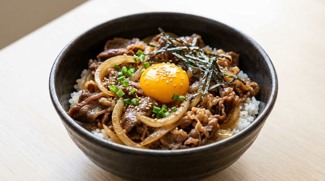Bol de Riz Japonais au Bœuf (Gyudon Authentique)