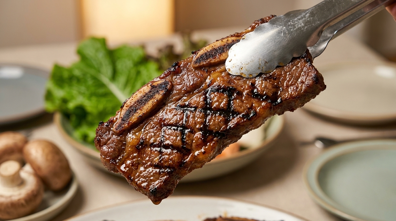 Côtelettes de bœuf coréennes grillées (Galbi)