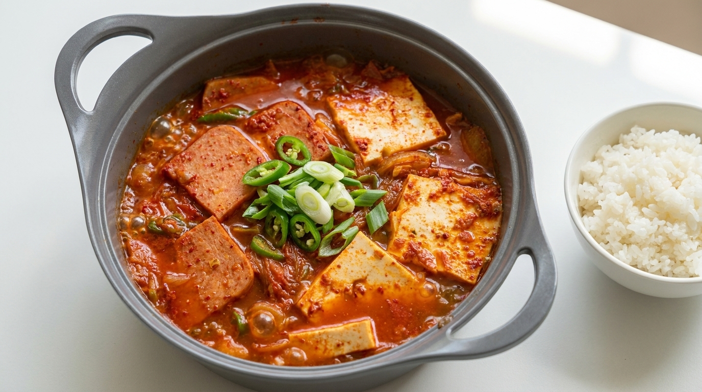 Ragoût coréen classique au Spam et au tofu (Kimchi Jjigae)