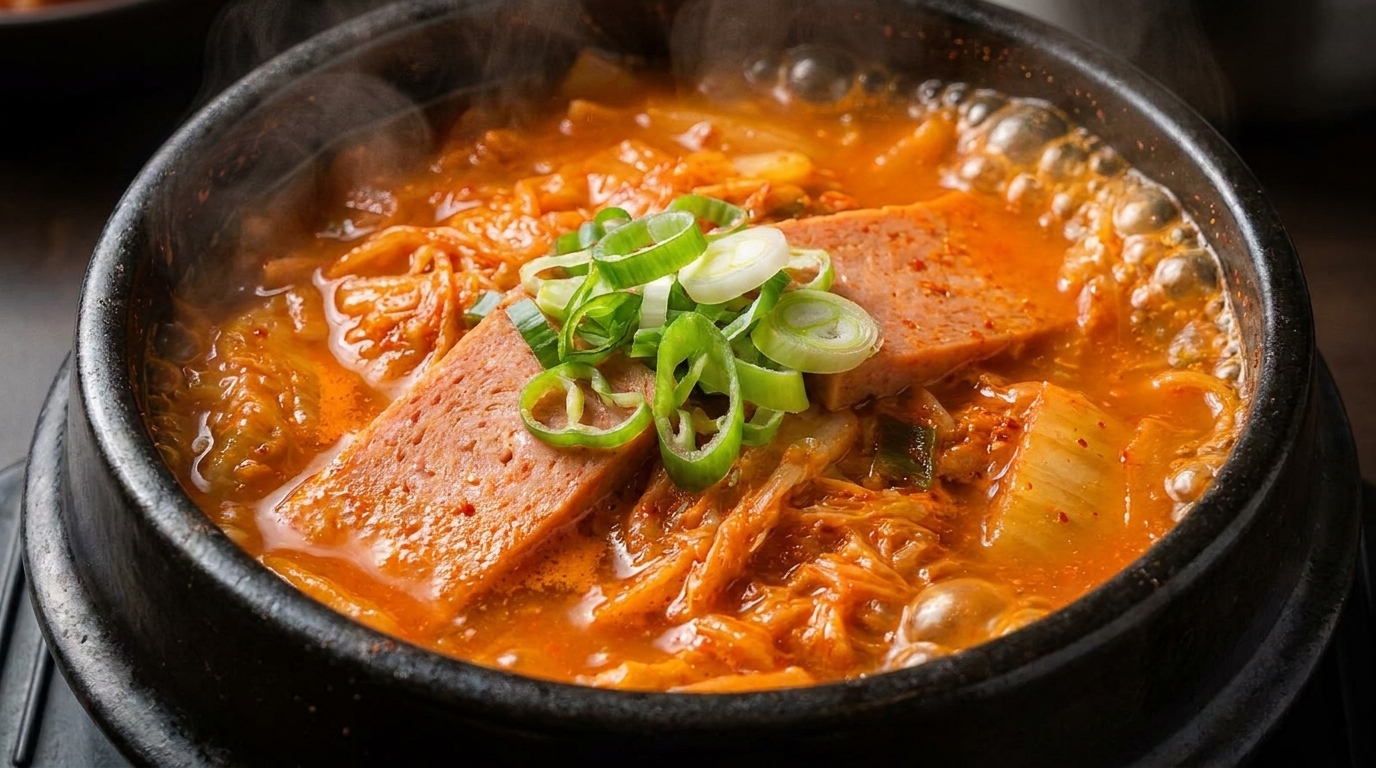 Ragoût épicé de Kimchi au jambon (Style Kimchi Jjigae)