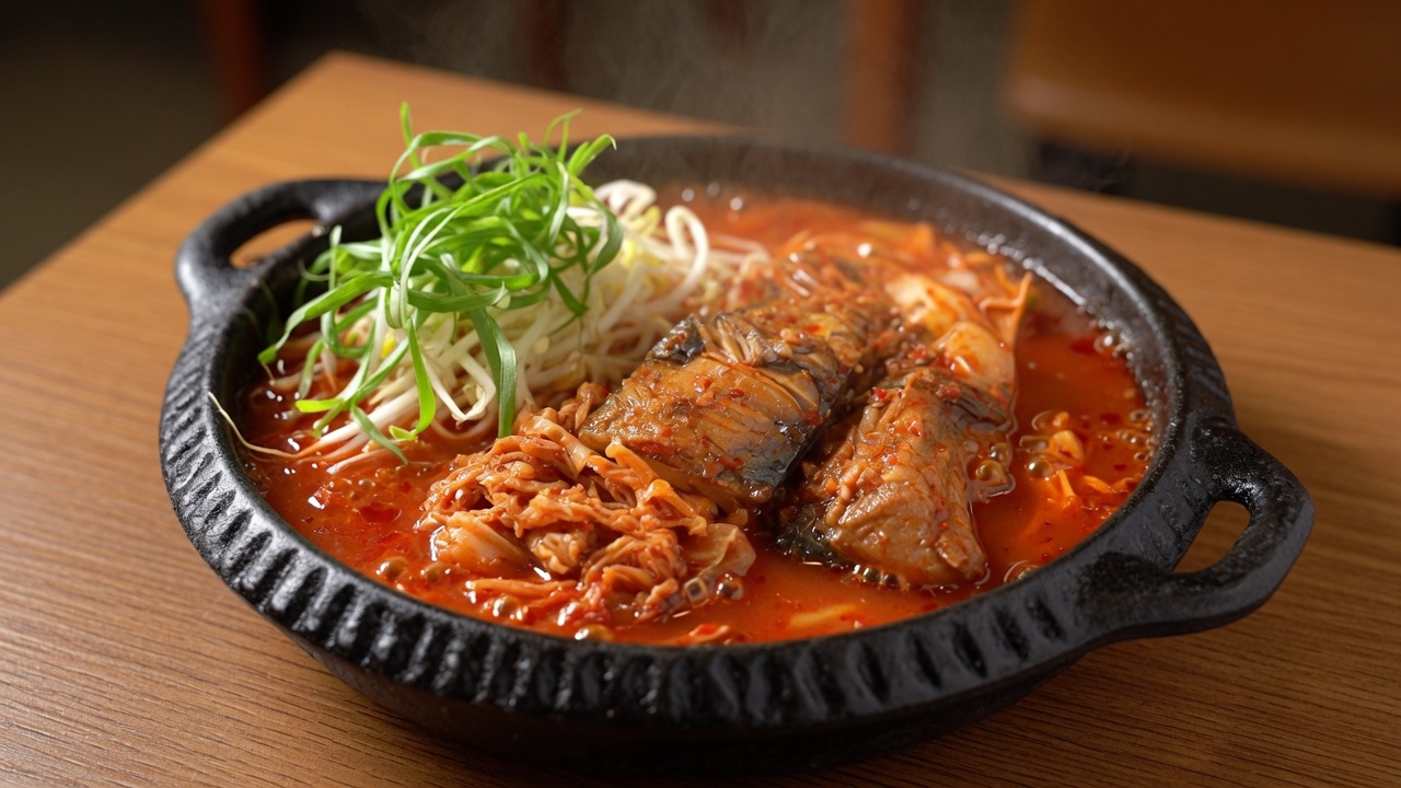 Ragoût épicé de maquereau au kimchi (Godeungeo-kimchi-jjim)
