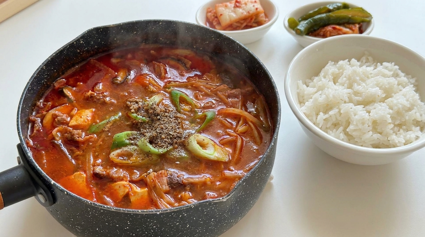 Ragoût de bœuf coréen au Doenjang (Doenjang-jjigae)