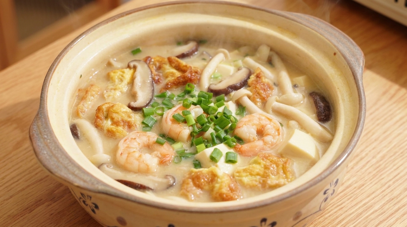 Soupe aux trois trésors et champignons