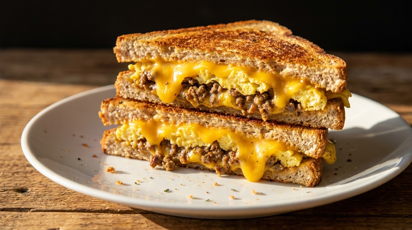Toast au bœuf haché et cheddar façon Hong Kong