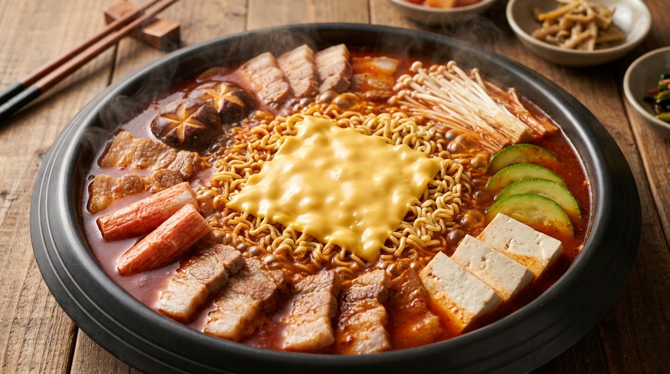 Budae Jjigae Ultime (Ragoût de l'Armée Coréenne)