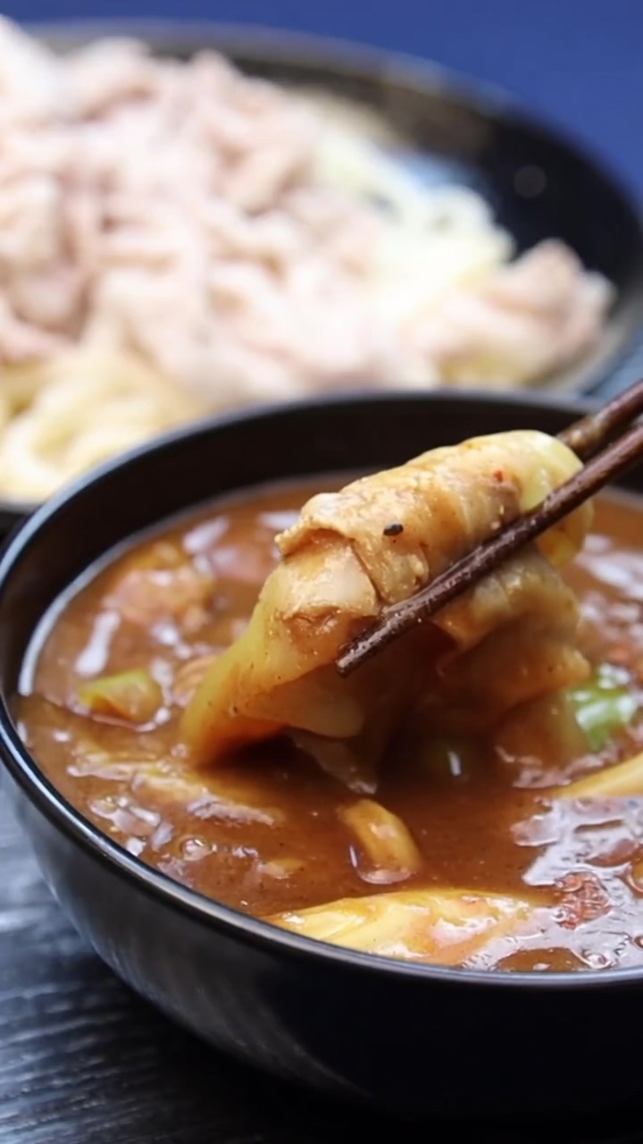 Udon au Curry à Tremper (Curry Tsukemen)