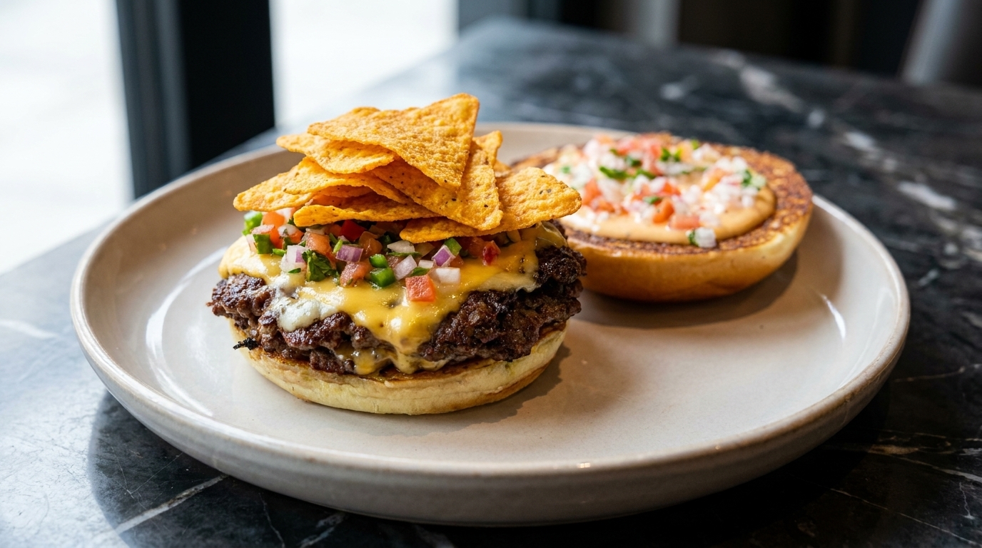 Double Smash Burger façon Mexicaine, Salsa et Mayo au Piment Fumé