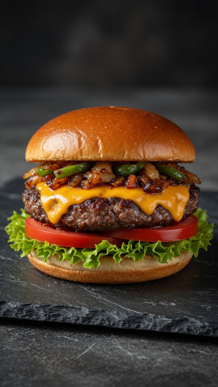 Burger Mexicain au Chili et Cheddar