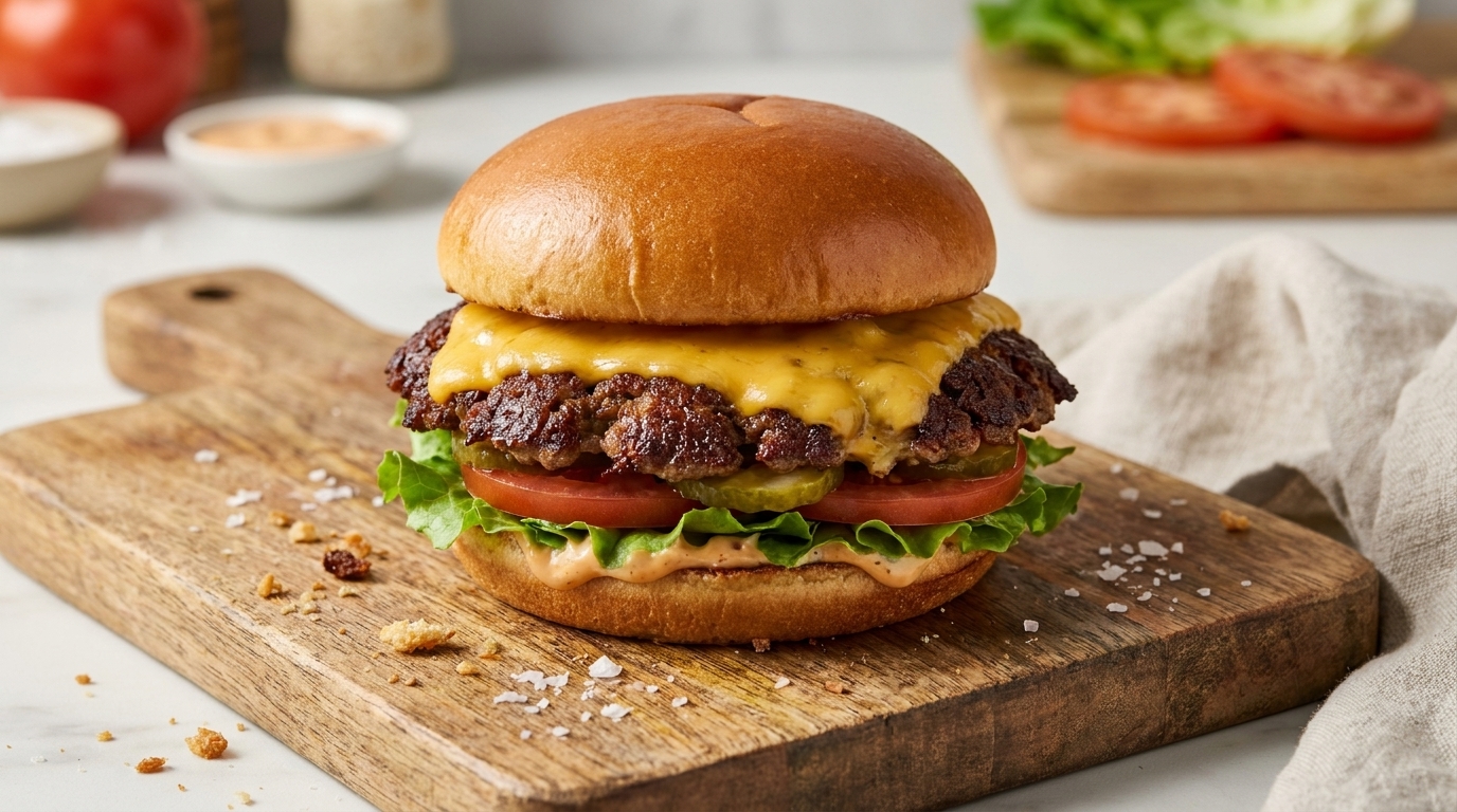 Le Véritable Smash Burger au Fromage