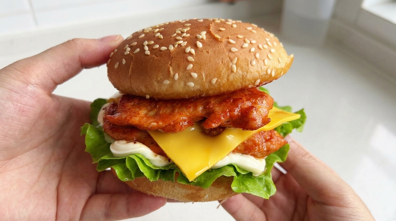 Burger de poulet façon Orléans fait maison