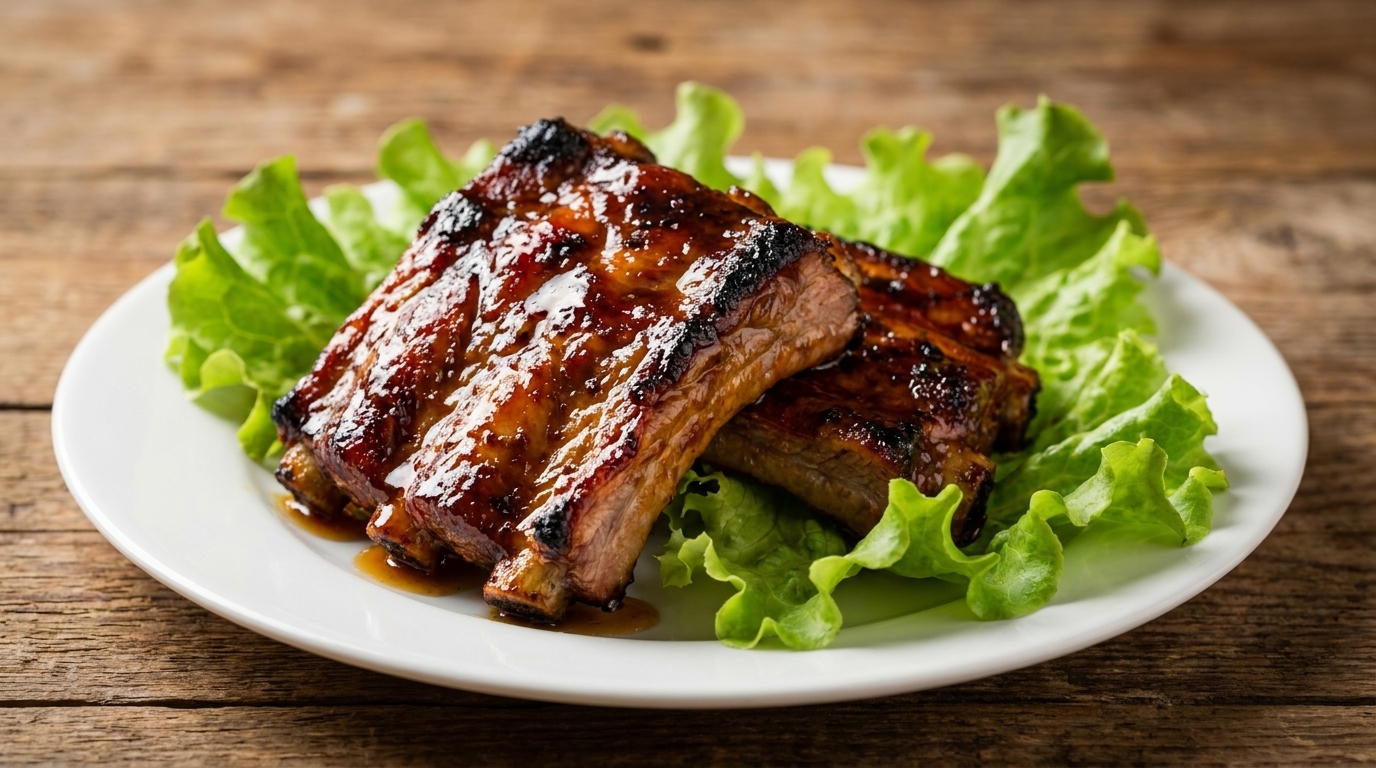 Travers de porc rôtis au miel