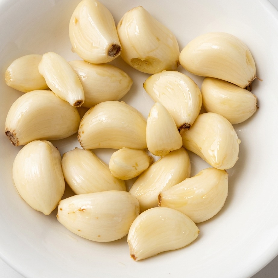 Main gantée de jaune mélangeant les assaisonnements et la sauce soja dans le bol de porc.