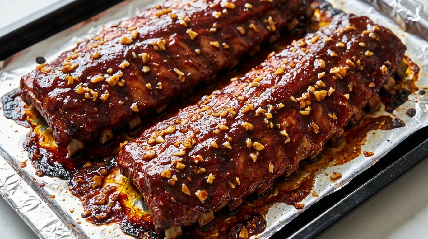 Travers de porc rôtis au four fondants