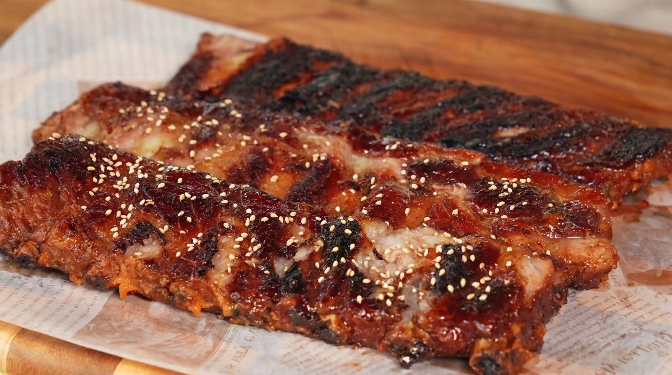 Travers de Porc Rôtis et Caramélisés à la Sauce Secrète