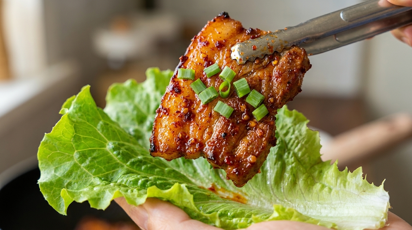 Poitrine de porc épicée au grill