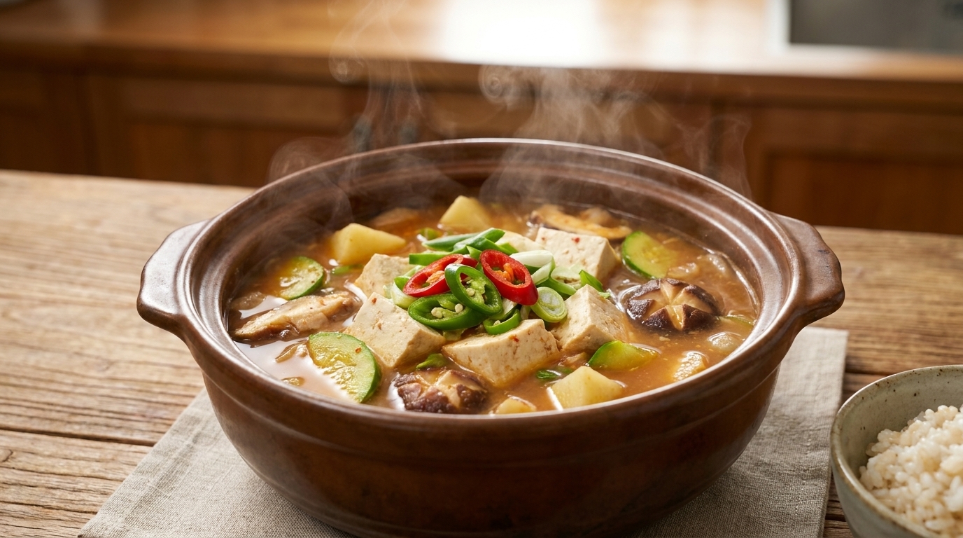 Doenjang-jjigae traditionnel (Ragoût de pâte de soja)
