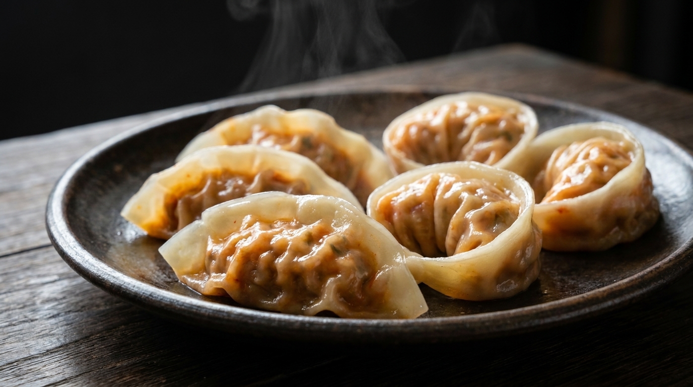 Mandus coréens au kimchi (Kimchi Mandu) vapeur