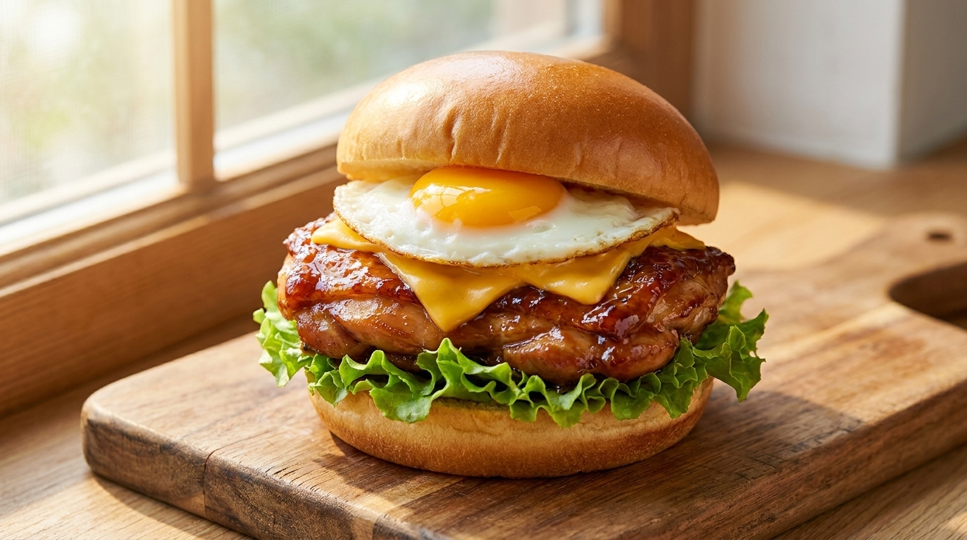 Burger au Poulet Teriyaki Maison