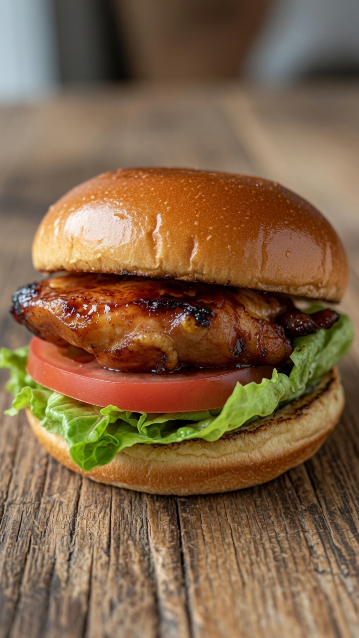 Burger au Poulet Teriyaki Maison