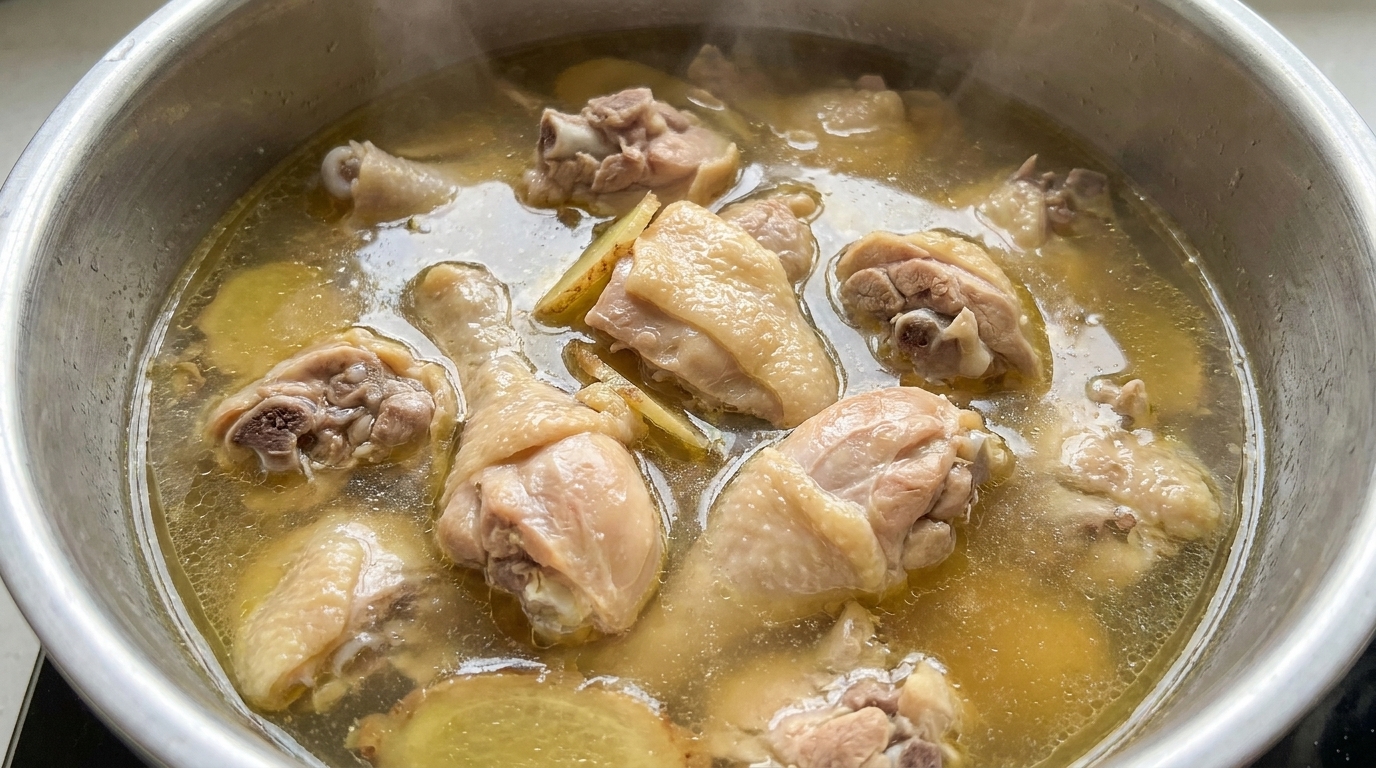 Soupe de poulet au gingembre des sables