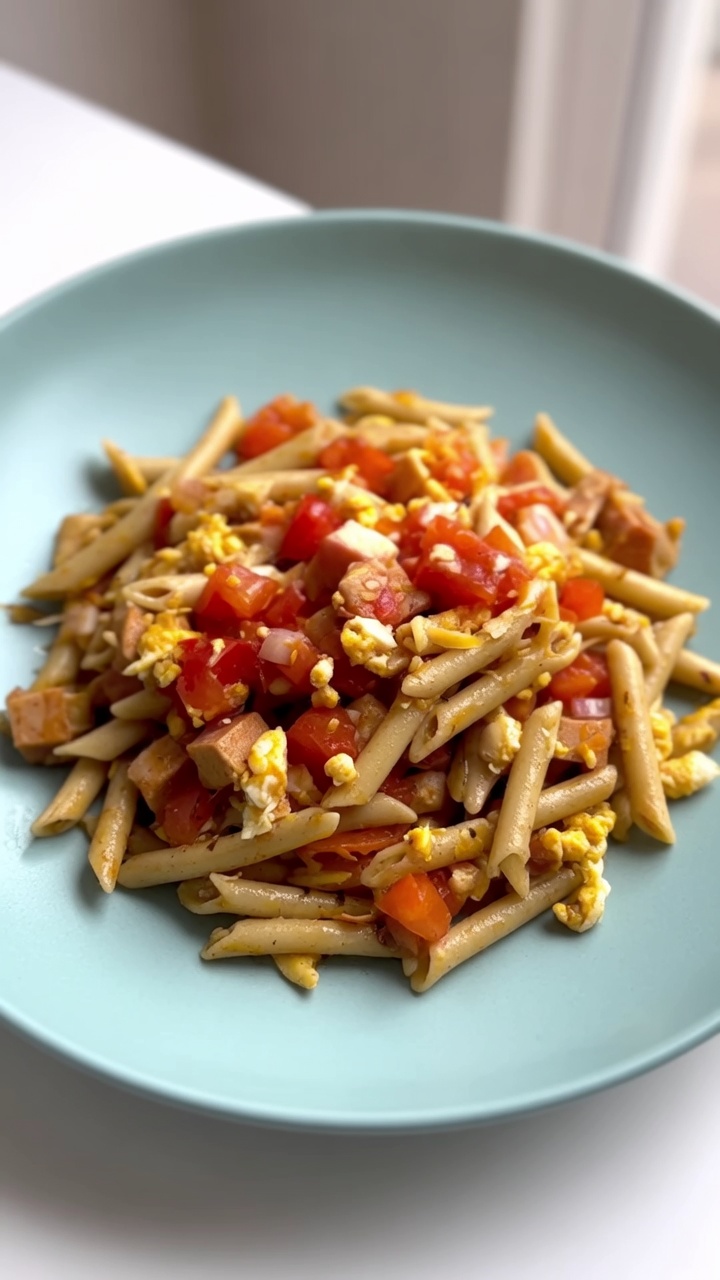 Penne de Millet aux Tomates et Jambon