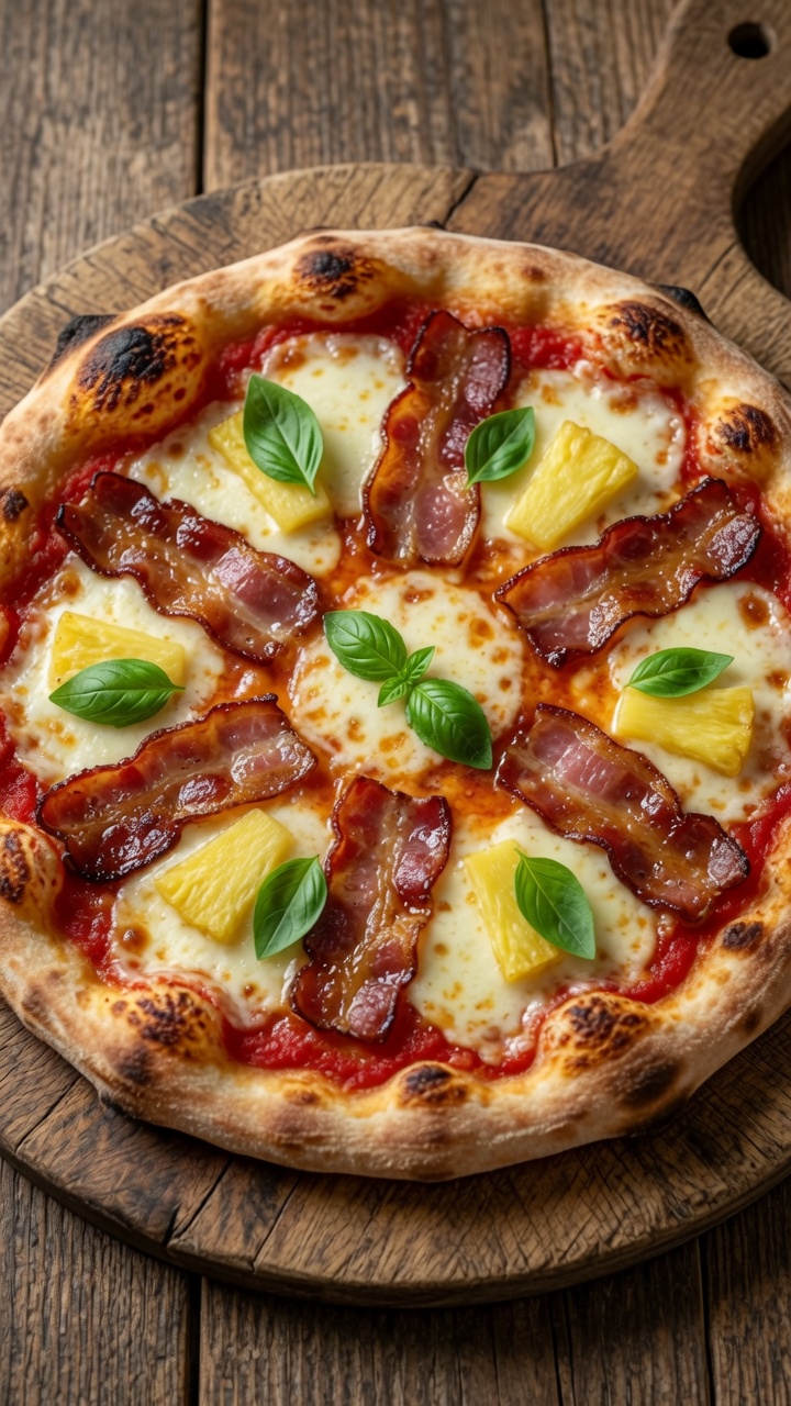 Pizza hawaïenne maison au bacon