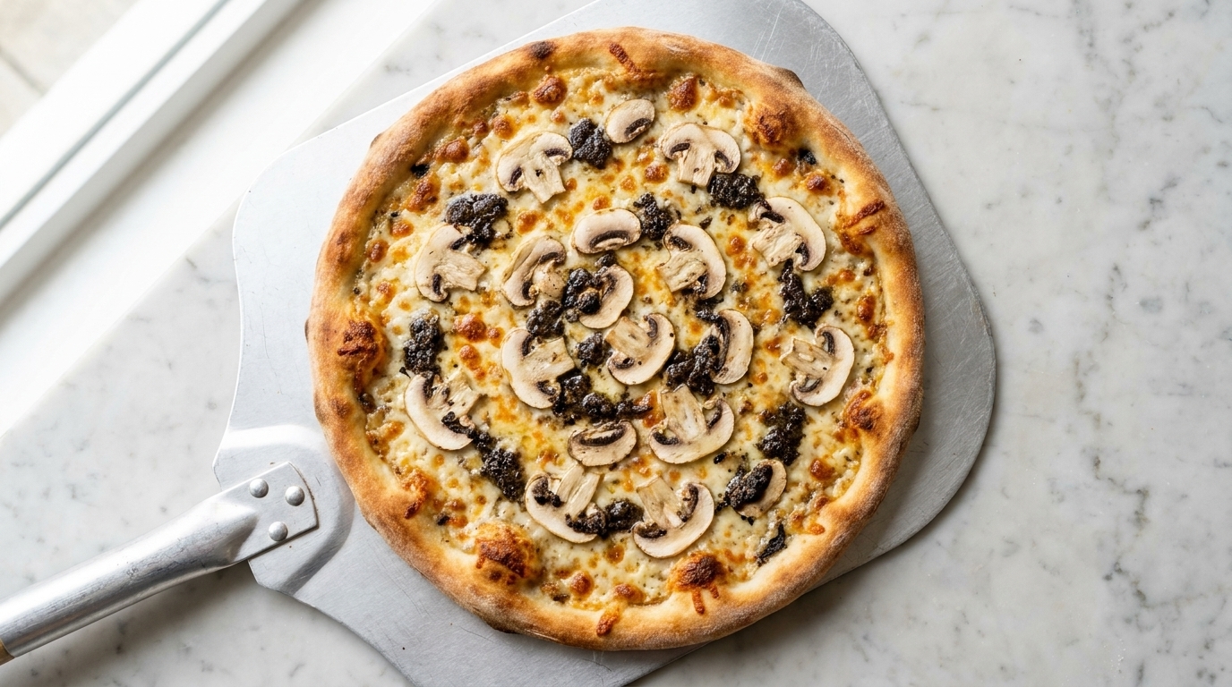 Pizza gastronomique à la truffe noire