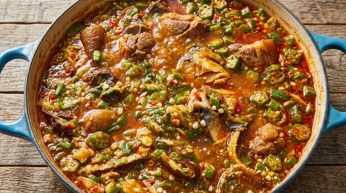 Soupe au Gombo Traditionnelle d'Afrique de l'Ouest
