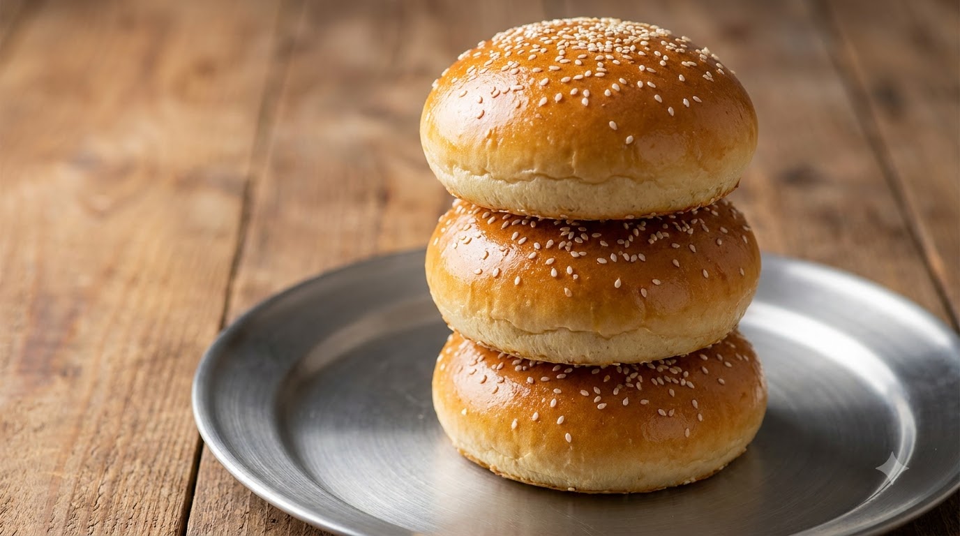 Pains à Burger sans Pétrissage à la Friteuse sans Huile