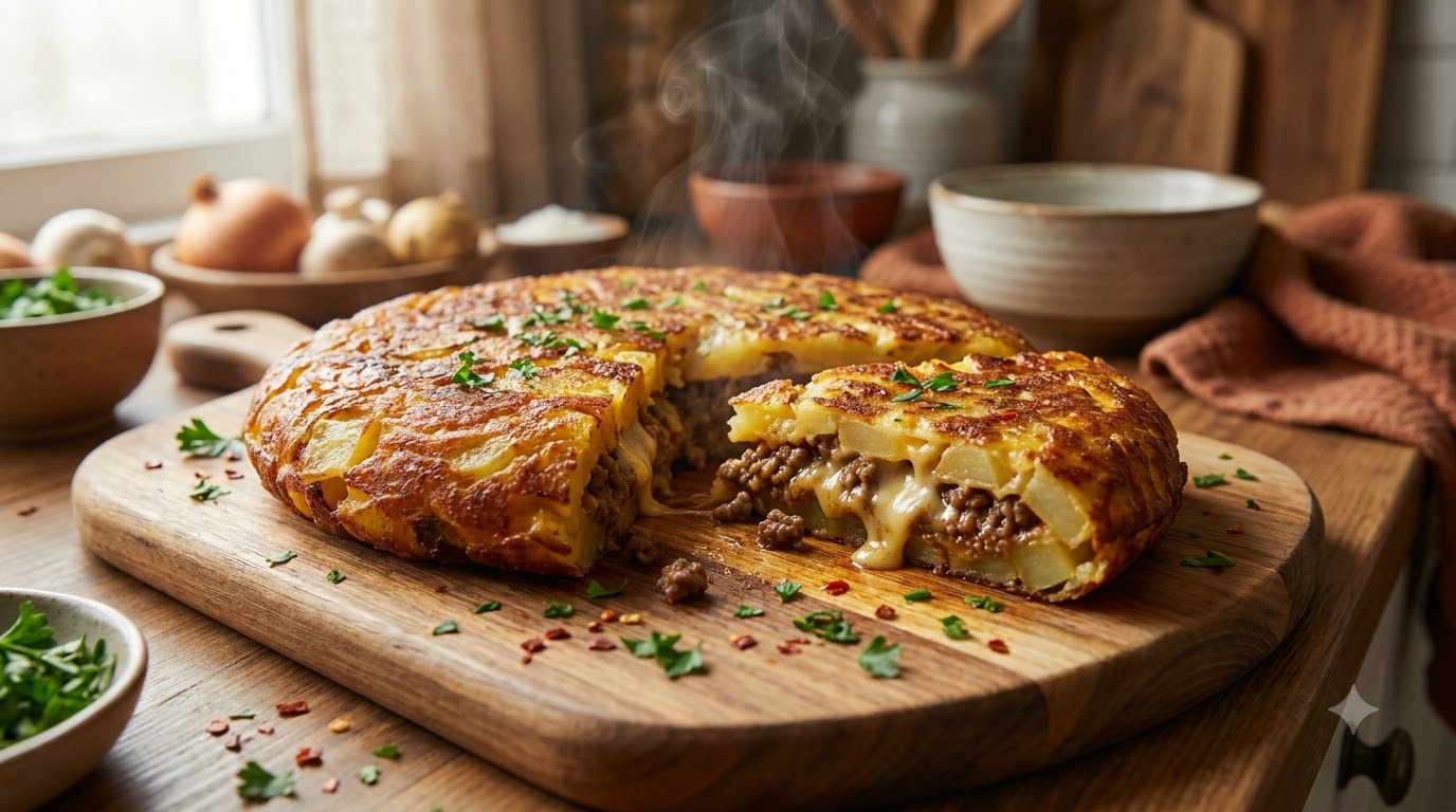 Galettes de Pommes de Terre Croustillantes au Bœuf et Fromage Fondant