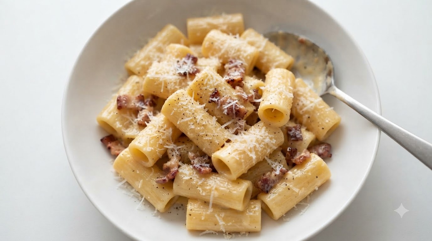 Pâtes Carbonara Classiques au Bacon Croustillant