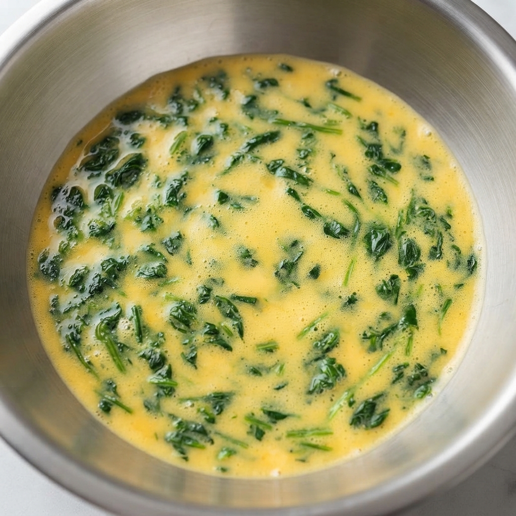 Mélange lisse et onctueux de sauce aux œufs préservés et au fromage à lintérieur du bol en métal.