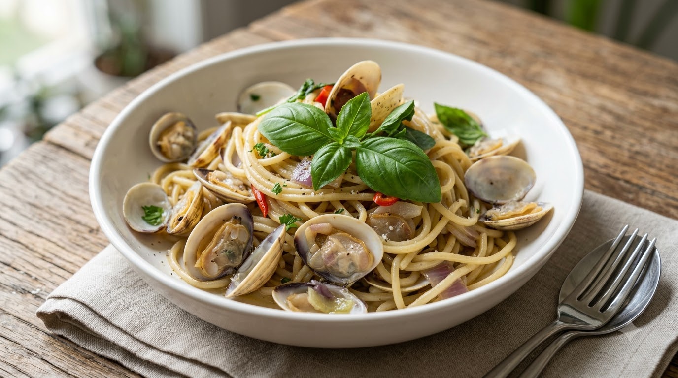 Spaghetti aux Palourdes (Spaghetti alle Vongole)