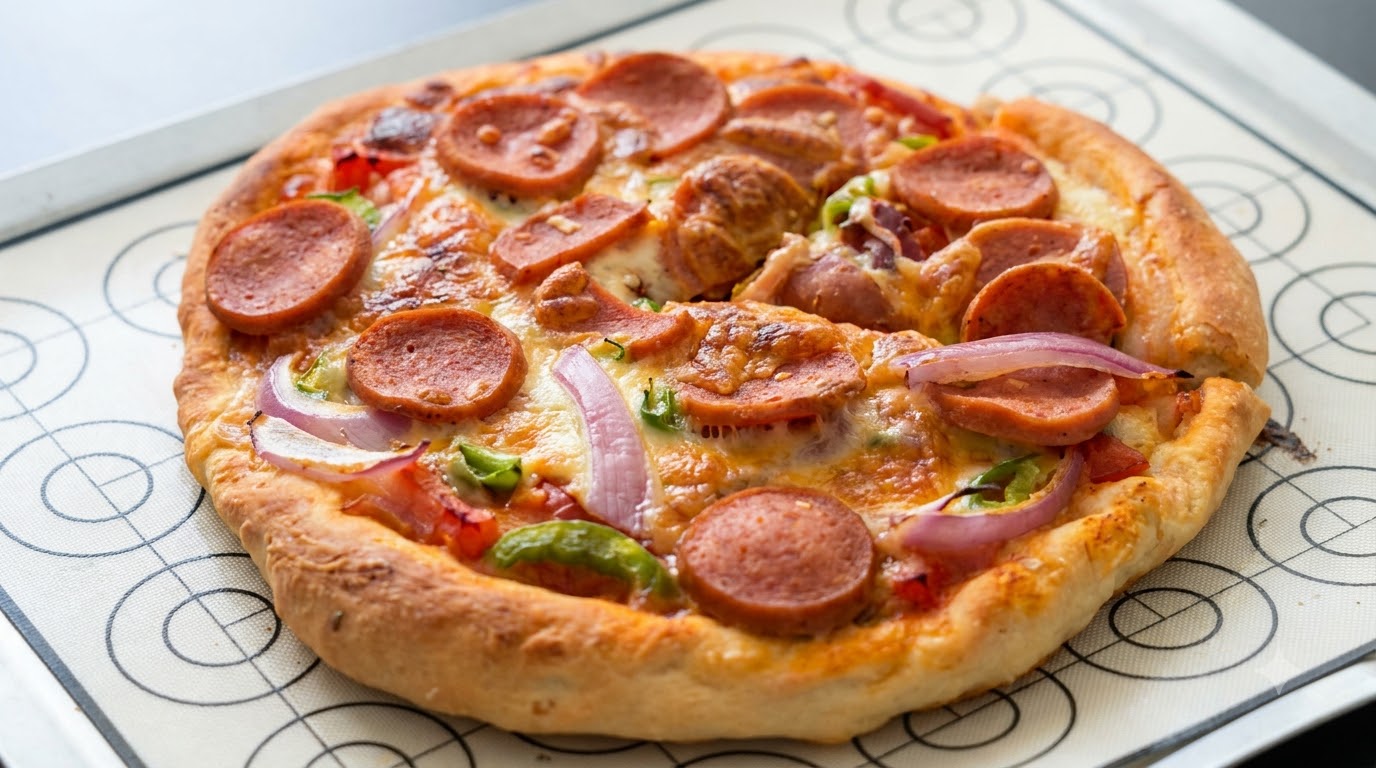 Pizza Maison aux Tomates et Saucisses