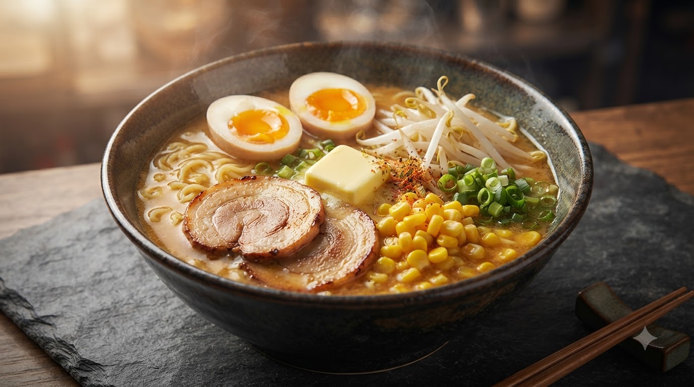 Ramen au Miso, Beurre et Maïs de la Famille Nohara