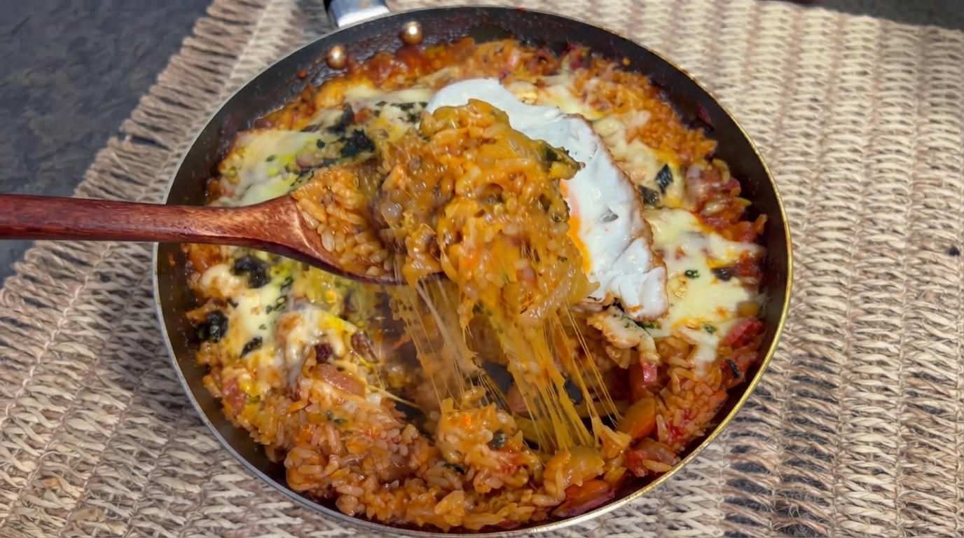Ragoût de Riz au Kimchi, Bœuf et Fromage