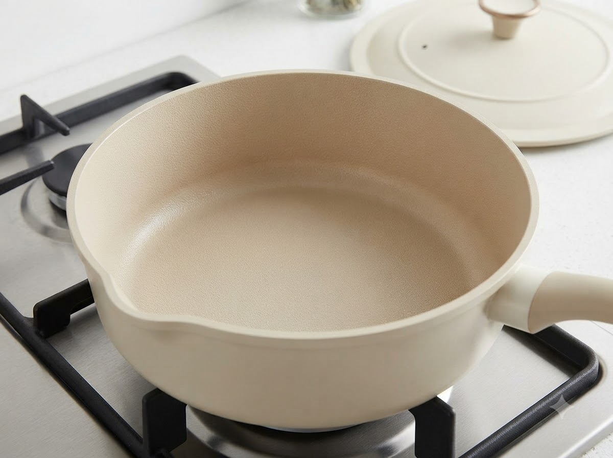 Des champignons émincés ajoutés dans la poêle et mélangés avec les oignons.
