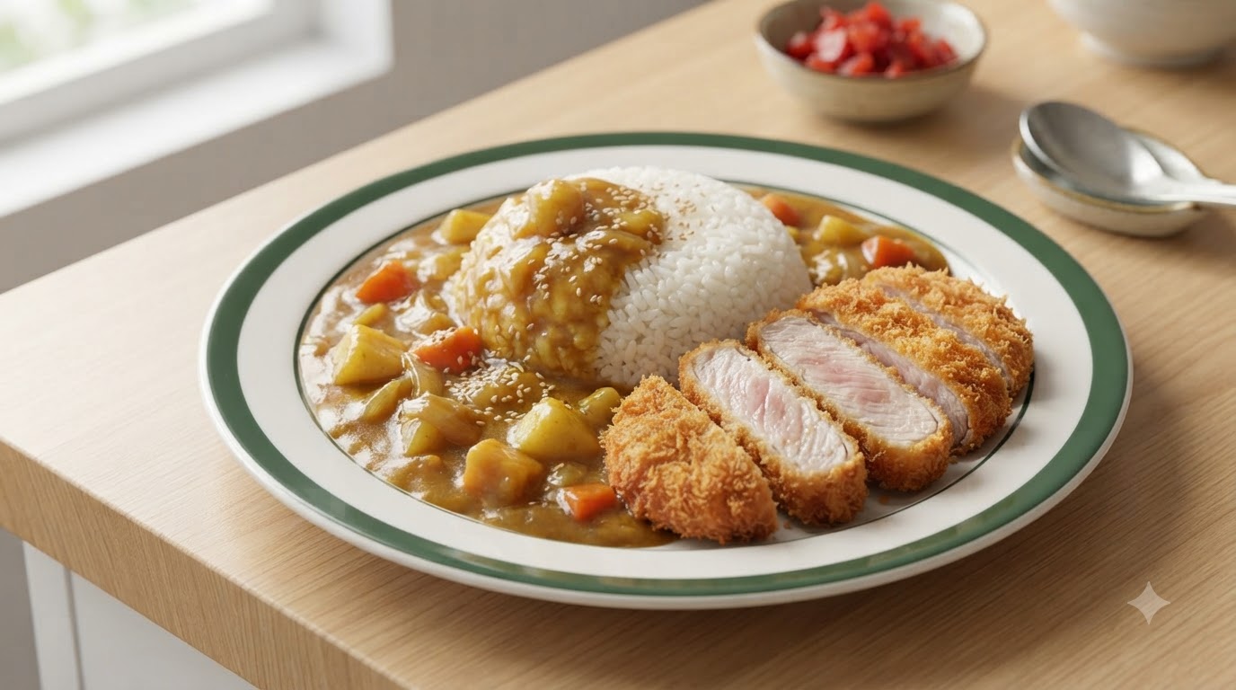 Curry de porc Katsu japonais avec du riz