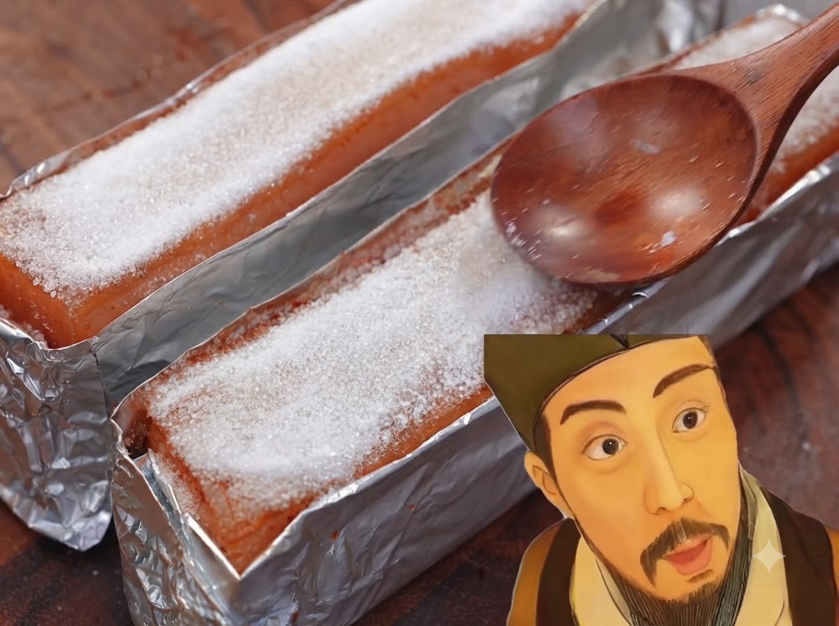 Le panier de lair fryer contenant la poitrine de porc en croûte de sel en train dêtre inséré dans lappareil.