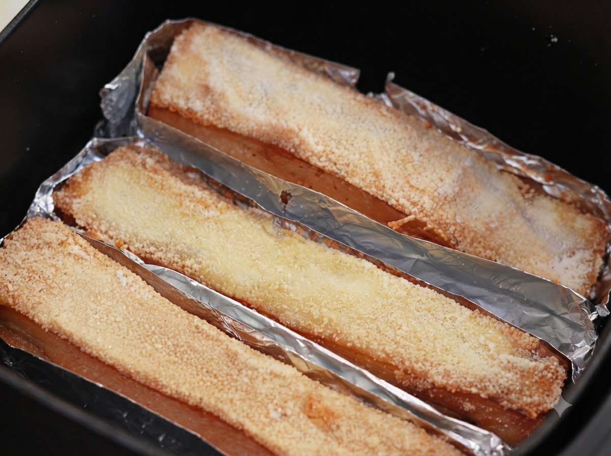 La couche de sel cuite en train dêtre brisée et fendue avec une cuillère en bois.