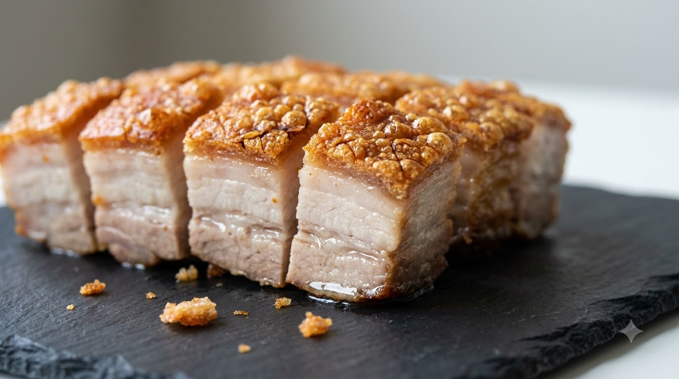 Poitrine de Porc Rôtie Croustillante à l'Air Fryer (Siu Yuk)