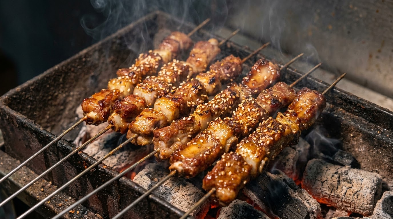 Brochettes de Côtes de Porc Épicées Façon Sichuan