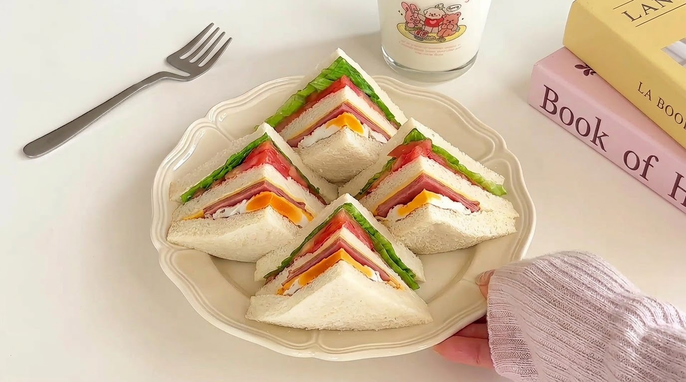Sandwich Classique au Fromage, Jambon et Œuf