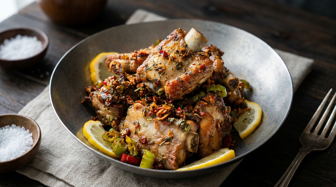 Côtes de Porc à l'Ail Façon Espagnole (Costillas de Cerdo al Ajillo)