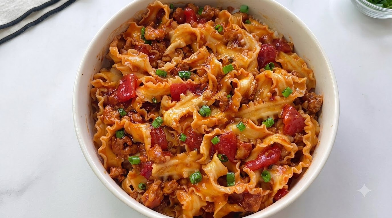 Nouilles Rapides et Savoureuses à la Sauce Tomate et Viande