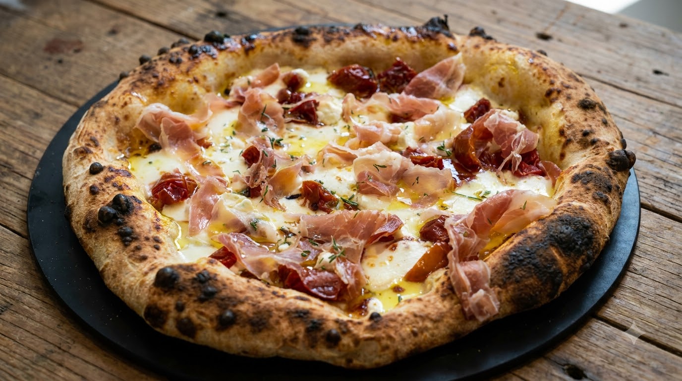 Pizza Italienne au Chèvre et à la Pancetta